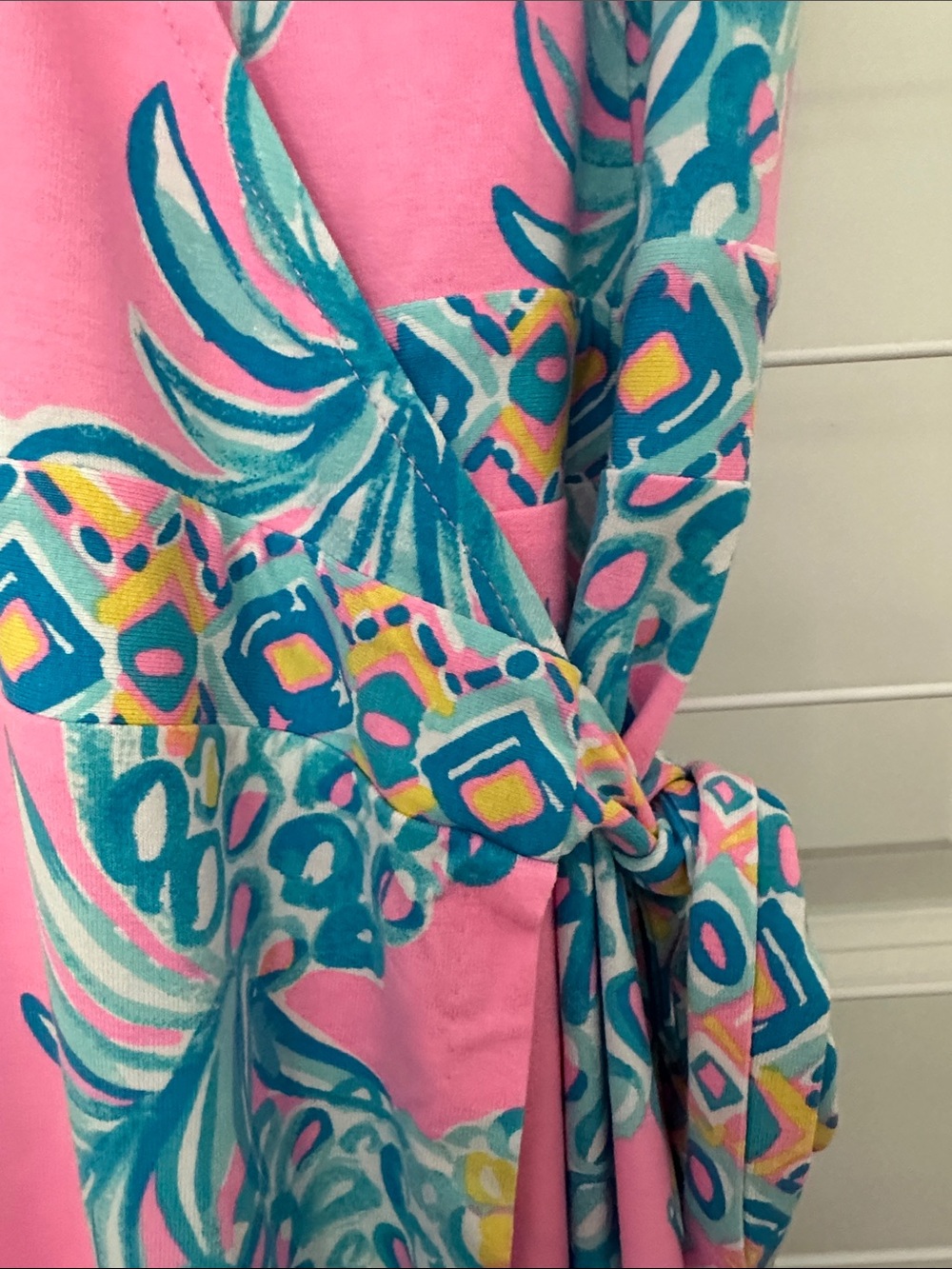 Lilly Pulitzer Sleeveless Misha Wrap Dress in Pelican Pink Size M. NWT - Picture 9 of 9